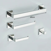 Kit Acessórios para Banheiro 4 Peças Inox Cromado 40cm - foto principal do produto