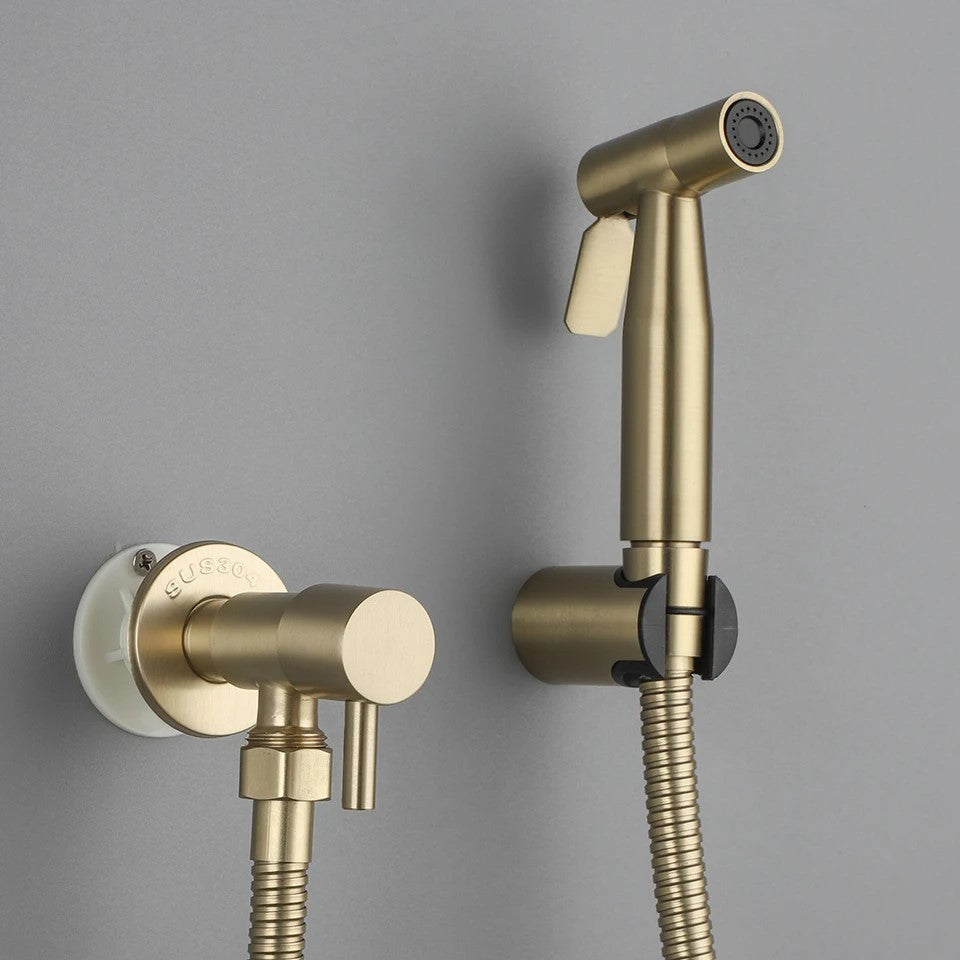 Ducha Higiênica Dourada Para Banheiro Luxury — Dourado
