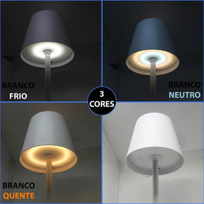Luminária de Mesa Luminária Sem Fio Dimerizável