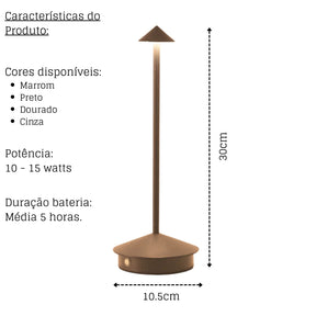 Luminária De Mesa Portátil Dilla