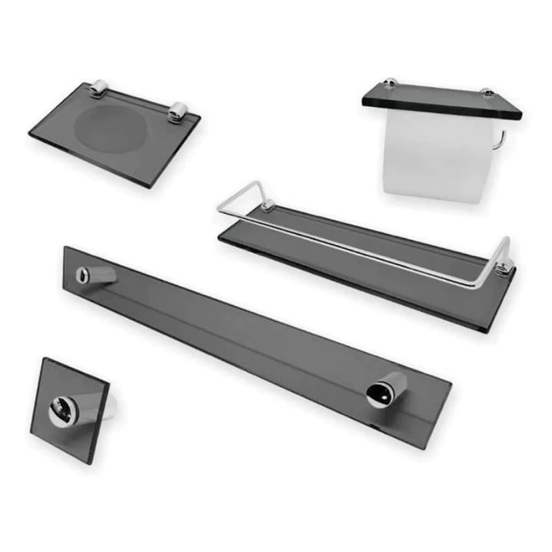 Kit Para Banheiro Premium Reto Incolor