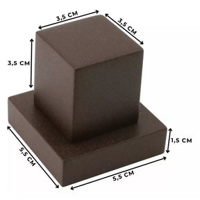 Kit 2 Acabamentos Aço Corten Marrom Registro Padrão Deca Metal - medidas