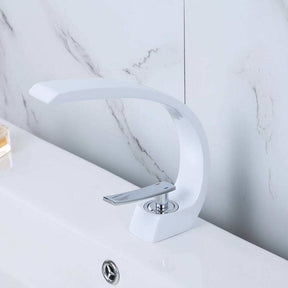 Torneira para Banheiro Monocomando Luxury Branco Quente e Fria