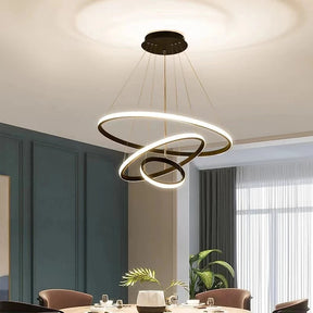 Lustre Pendente Circular Triplo em LED