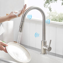 Torneira Monocomando para Cozinha Touch 360 Níquel Escovado