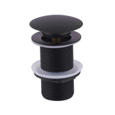 Válvula Click De Inox P/ Cuba Pia de Banheiro Lavatório Preto Black