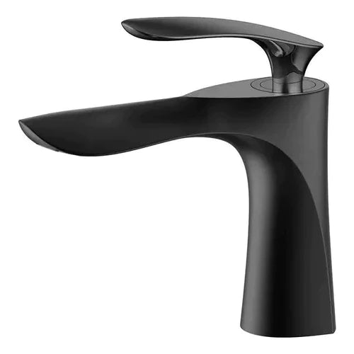 Torneira Para Banheiro Monocomando Dourada Misturador Bica Baixa — Preto