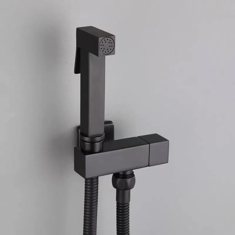 Ducha Higiênica Dourada Para Banheiro — Preto