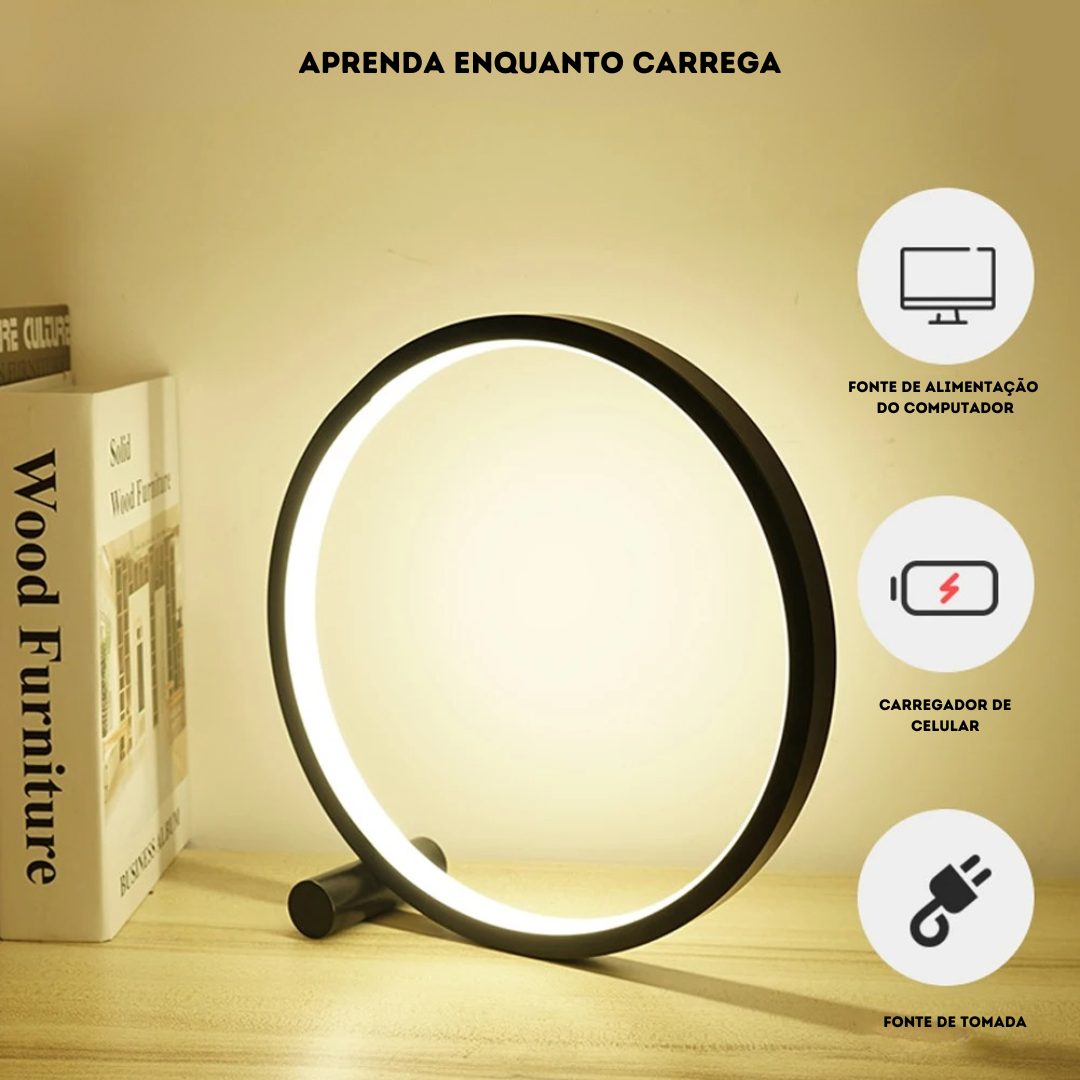 Luminária de Mesa Alumínio Moderna Touch - Toque De Casa