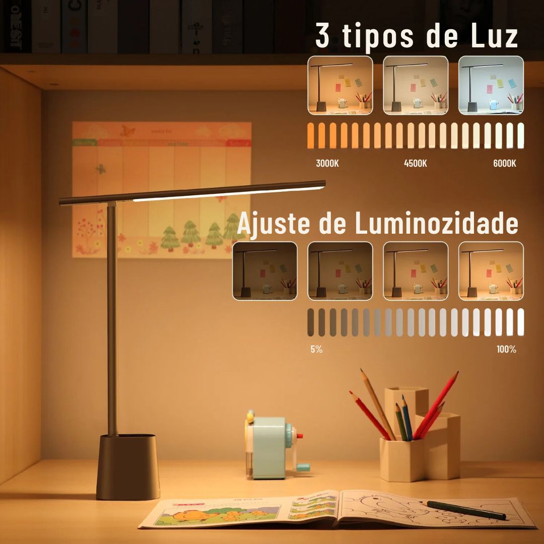 luminária, luminaria de mesa, luminária de mesa led, luminaria escritorio, luminaria de mesa sem fio, luminária de mesa escritório, luminária de mesa articulada, luminaria para estudo, luminária para escrivaninha,