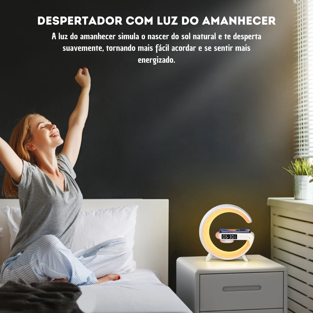 Luminária Smart Led, Luminária, Luminária Smart G-Speaker Multifuncional, Alto Falante e Carregador Sem Fio, Luminária Multifuncional,