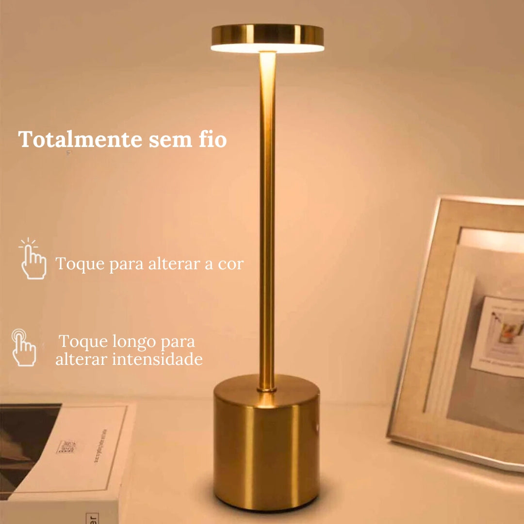 Luminária sem fio, luminária moderna, luminária minimalista, luminária escritório, Luminária de mesa,