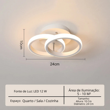 Lustre Para Sala Moderno em LED - Toque De Casa