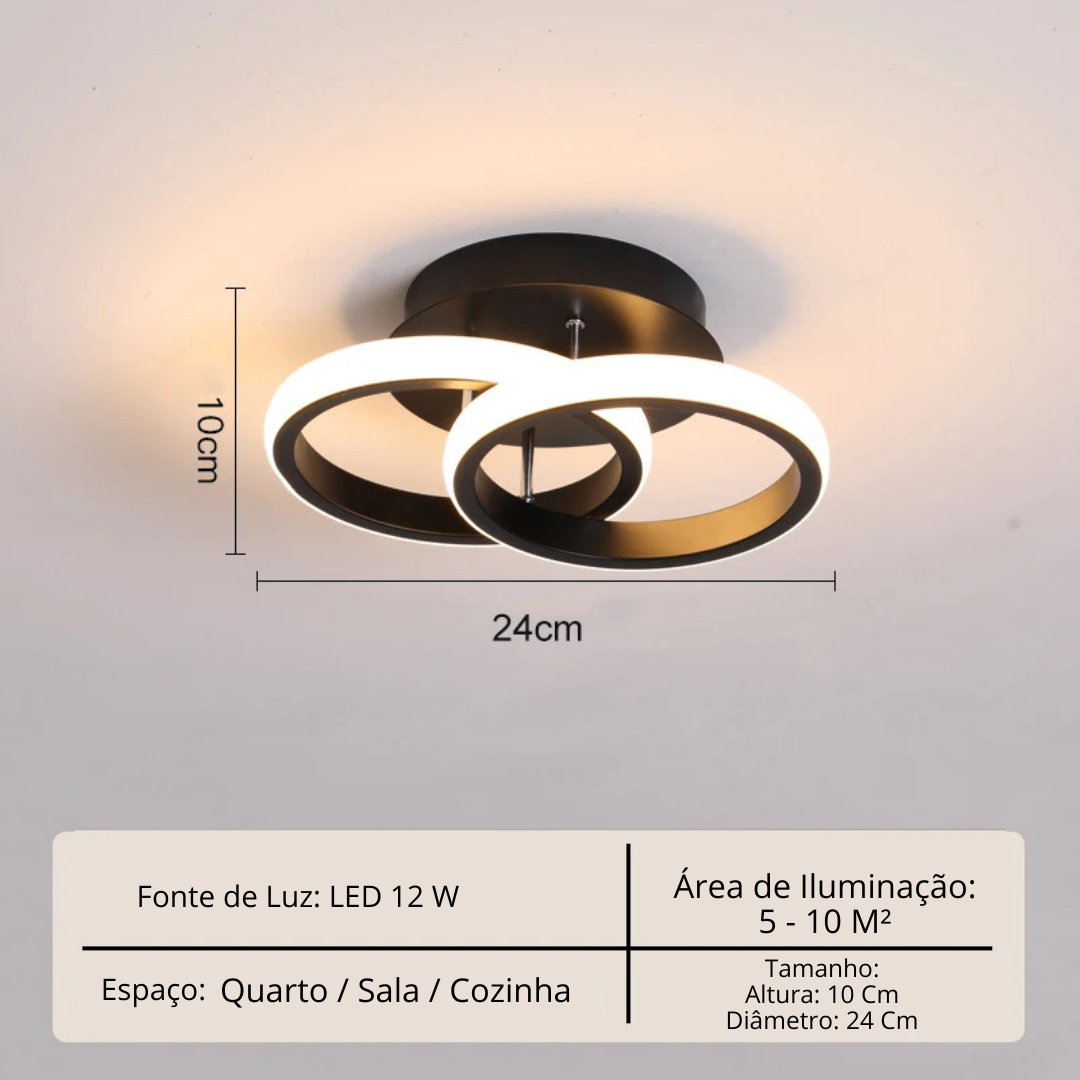 Lustre Para Sala Moderno em LED - Toque De Casa