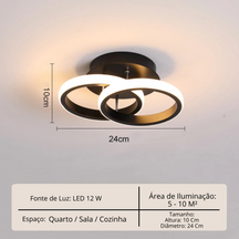 Lustre Para Sala Moderno em LED - Toque De Casa