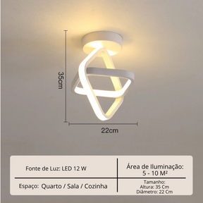 Lustre Para Sala Moderno em LED - Toque De Casa