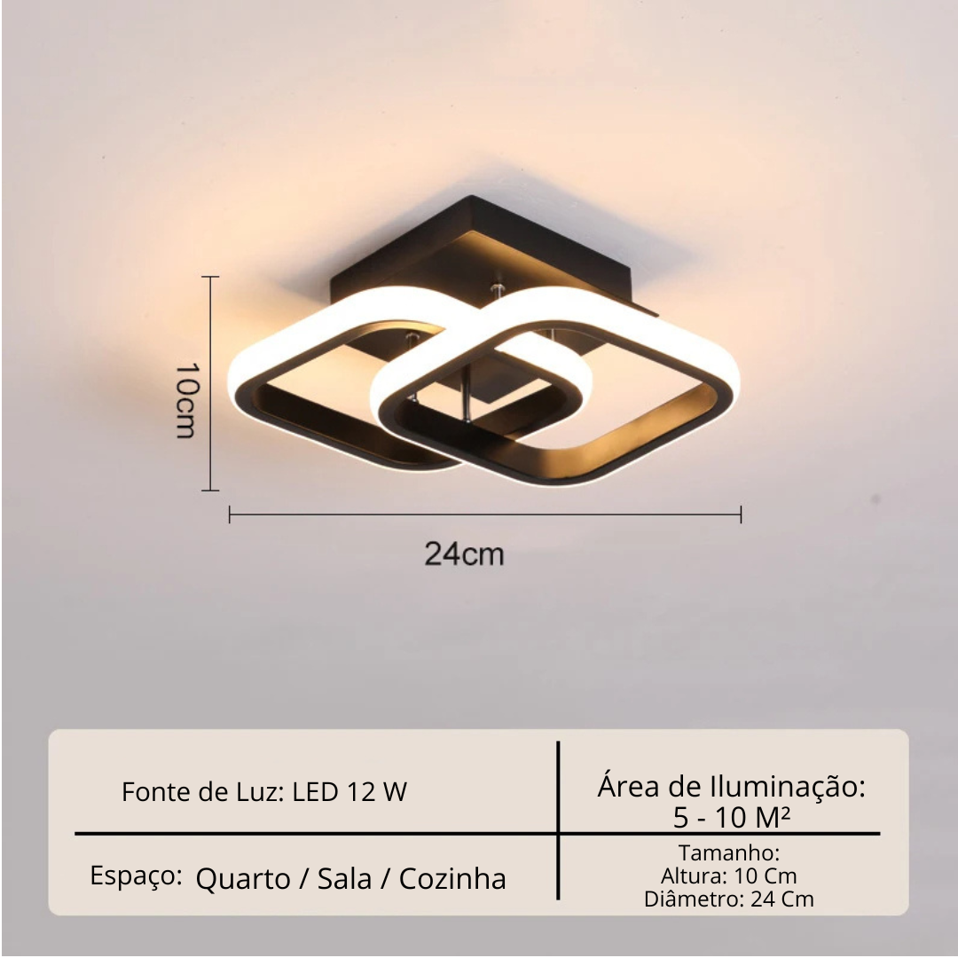 Lustre Para Sala Moderno em LED - Toque De Casa