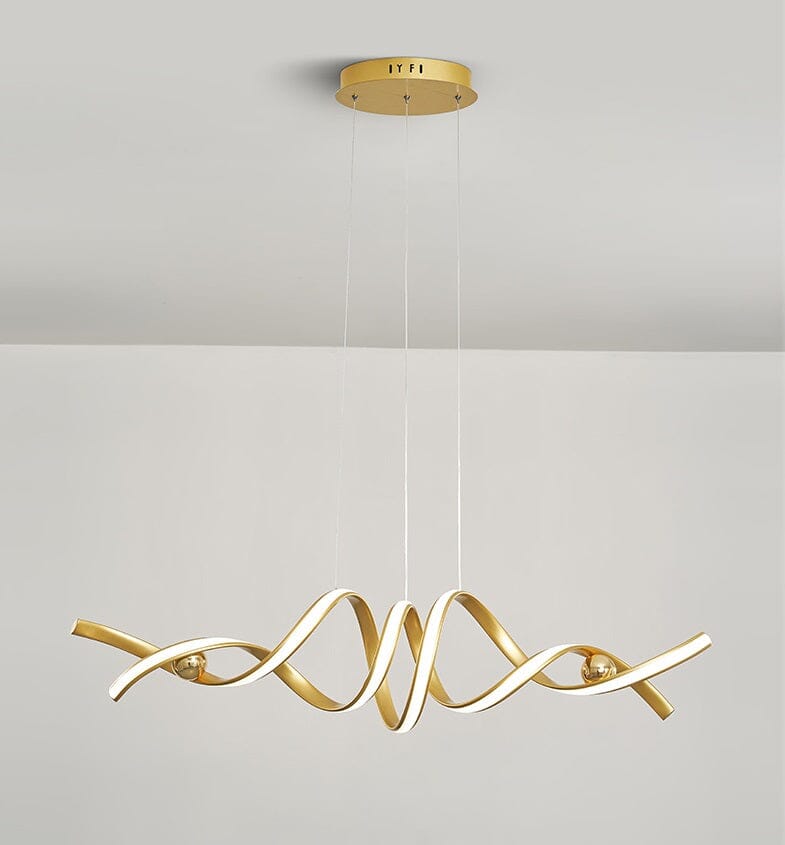 Lustre Pendente de Linear Ondas Minimalista - Toque De Casa