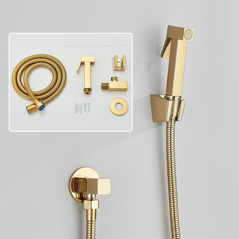 Ducha Higiênica Aço Inoxidável Para Banheiro Com Pulverizador Bidê 100% Metal — Dourado