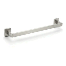 Porta toalha de banho barra quadrada inox escovado 60 cm em fundo branco