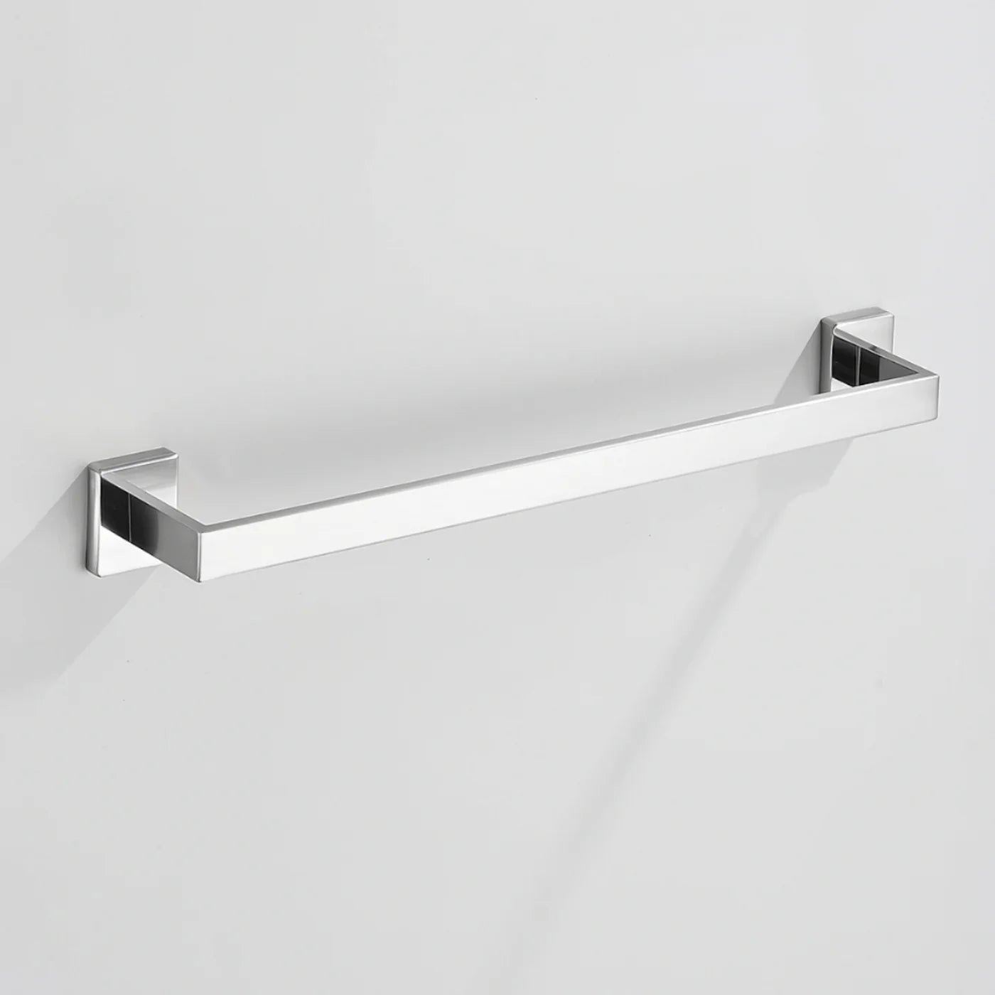 Porta Toalha Banho Barra Quadrado Inox Escovado 60cm para banheiro