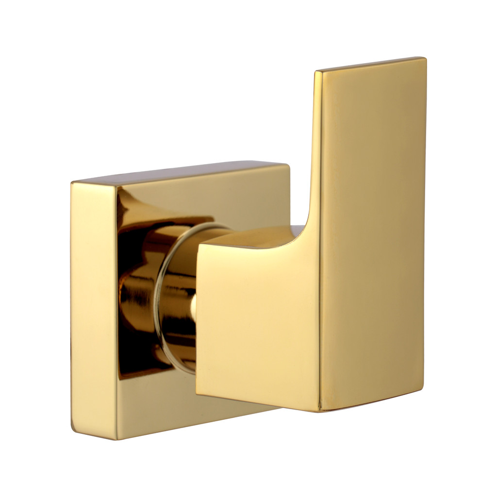 Acabamento Registro Alavanca Quadrado Dourado Brilhante Padrão Deca — Dourado