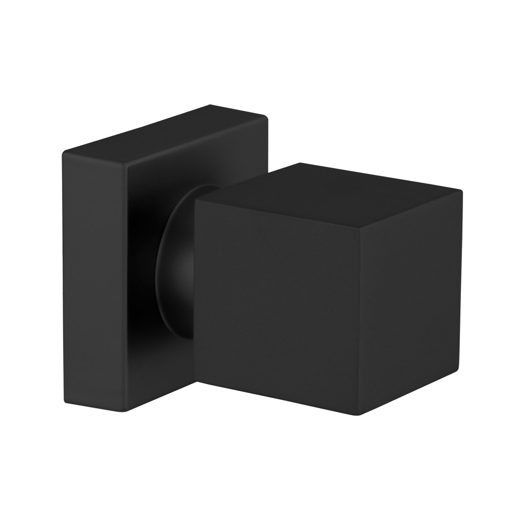 Acabamento Quadrado Preto Fosco Registro Metal Padrão Deca — Preto