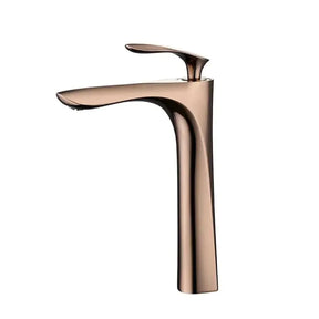 Torneira para Banheiro Cascata Monocomando Ouro Rosa quente e fria