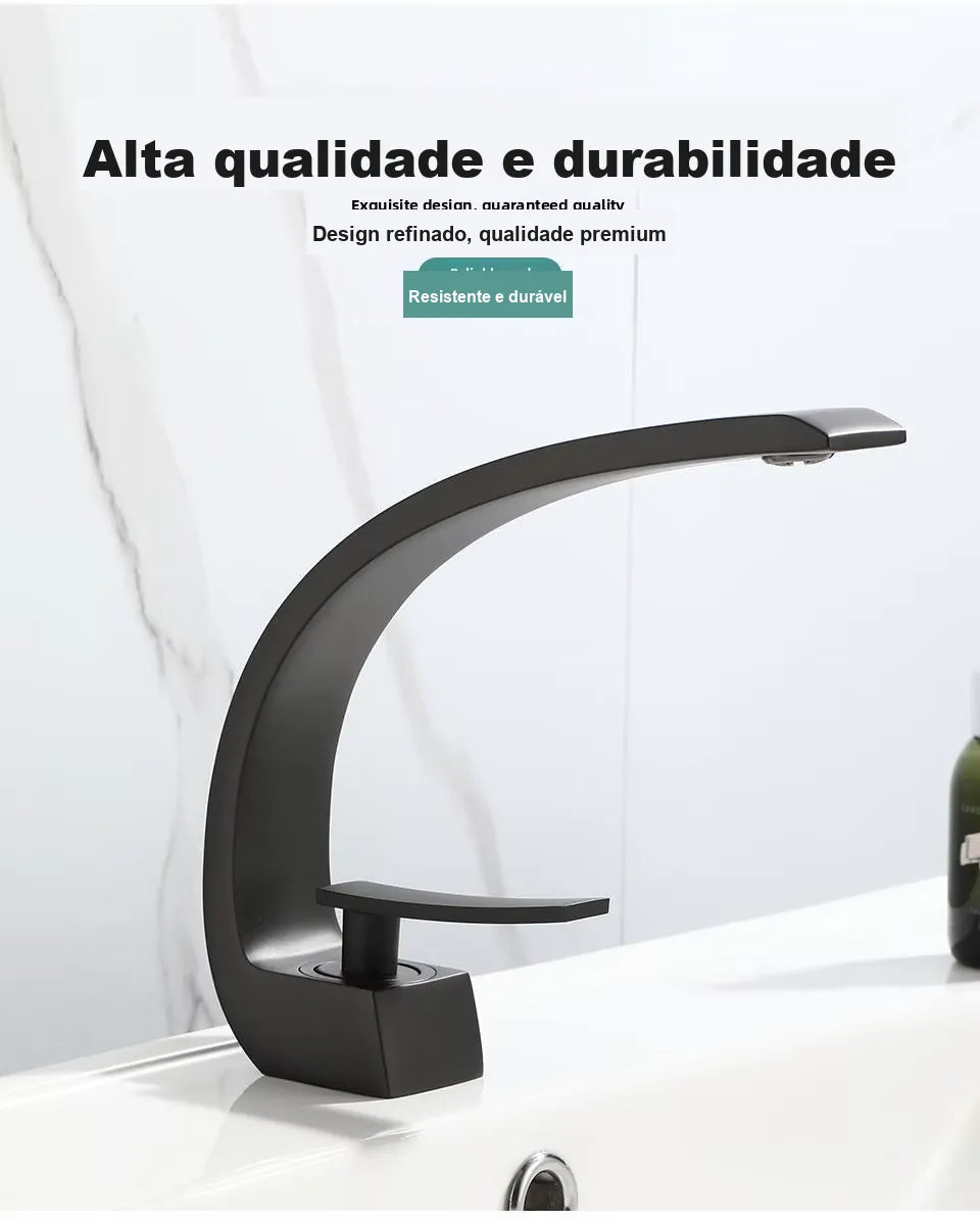 Torneira preta fosca de alta qualidade e acabamento durável