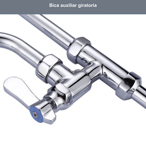 Bica auxiliar giratória da Torneira de Cozinha Industrial Pré-Lavagem Cromado
