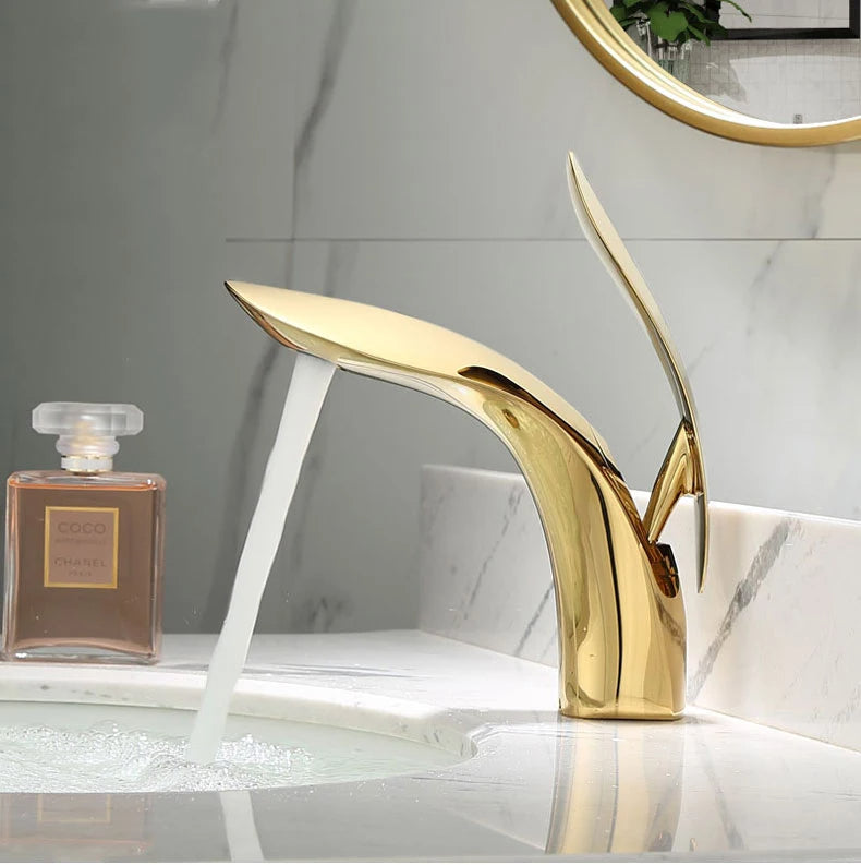 Torneira Para Banheiro Monocomando Florence — Dourado