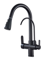 Torneira Gourmet Monocomando com Filtro e Jato Extensível Preto Fosco - acabamento Preto Fosco