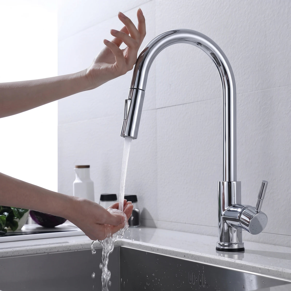 Torneira Monocomando Para Cozinha Com Rotação 360 — Cromado